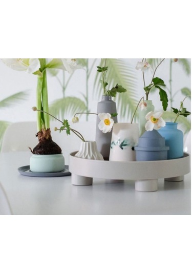 Moda Plastik Nordic Yuvarlak Takı Tepsi Oturma Odası Mutfak Masa Yemek Halka Tepsileri Depolama Kanepe Tepsi Kolu Dekor Ile Depolama Tepsileri Gri Ahşap