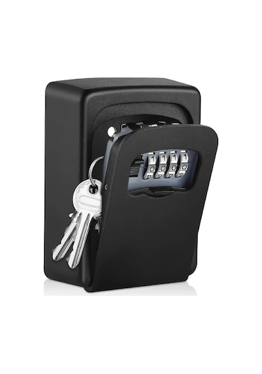 Chenkestoreone Gri Kombinasyonlu Çelik Anahtar Kasası, Hıza Dayanıklı Ev Ofis Güvenlik Kutusu Gri