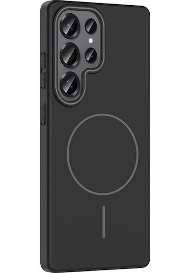 Adige Samsung Galaxy S25 Ultra Uyumlu Kılıf Ruby Magsafe Şarj Özellikli Siyah