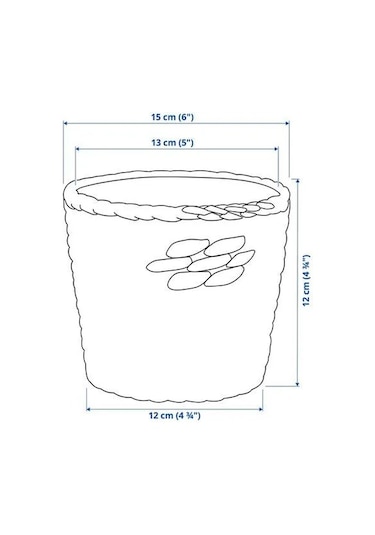 Sumuhome Rattan Hasır Saksı Su Sümbülü 12 Cm