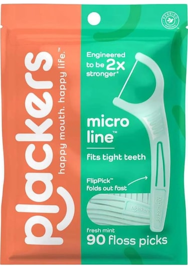 Plackers Micro Line Çatal Diş İpi Kürdanlı 90 Adet