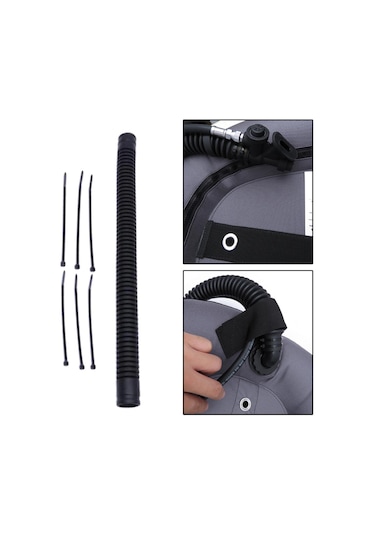 Dolıty Dalış Bcd Şişirme Hortumu Oluklu Bc 14-inç-yuvarlak