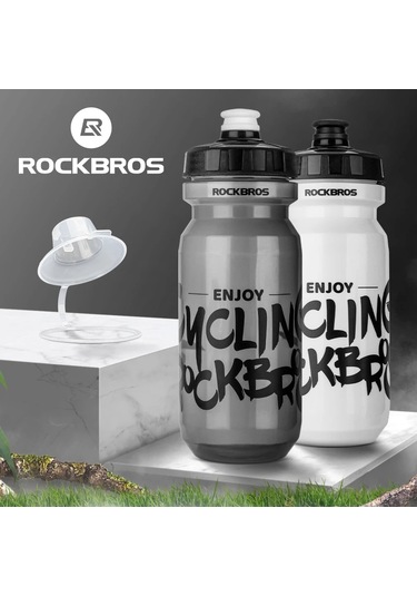 Açık Spor Plastik Taşınabilir Büyük Kapasiteli İçme Suyu Şişesi Gri