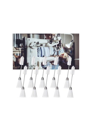 Uçlu Dikiş Makinesi Temizleme Fırçası, Naylon Paslanmaz Çelik Tem