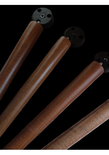 4 Adet Ceviz Boyalı Ahşap Konik 45 Cm Zigon,orta Sehpa,puf,komidi