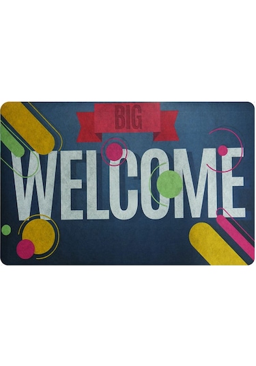 Big Welcome Baskılı Kaliteli Kauçuk Kapı Önü Paspası