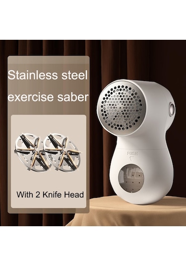 Joyroom Jr-cy517 Usb Elbise Tüylenme Düzeltici Ev Tipi Tüy Temizleme, Stil: 2 Bıçak Kafalı Beyaz Beyaz