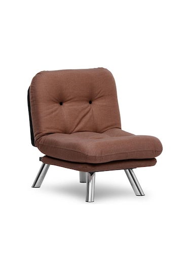 Pafu Hippo Tekli Yataklı Koltuk Keten - Açık Kahverengi Açık Kahverengi