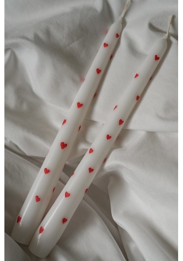 Afrodizyak Kokulu Kalp Desenli Şamdan Mumu Sevgililer Günü Özel