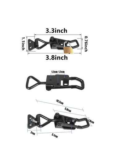 Beyaz 4 Parçalı Paslanmaz Çelik Tokalı Metal Mandal Kilit Seti B