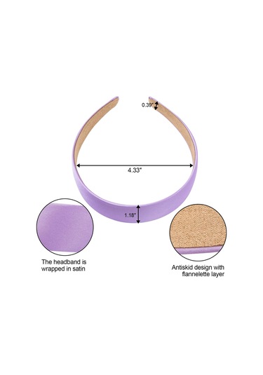 Dofolink 2.8cm Saten Kadın Saç Bandı - Minimalist Modern Stilde Saç Dekorasyon Aksesuarı Çok Renkli
