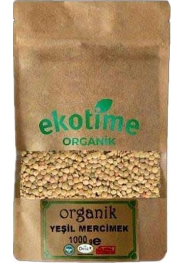 Ekotime Organik Yeşil Mercimek 1 KG