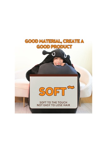 Ruicoo Sevimli Uğur Böceği Yastık - Rahatlatıcı Ve Sıcak Tutan Dev Boyutlu 60cm Kırmızı