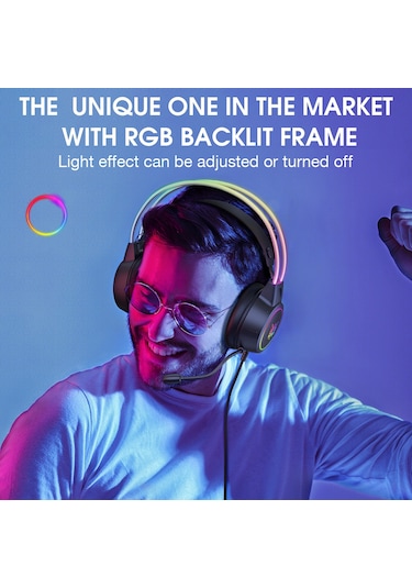 Xindoker X15 Pro Siyah Oyuncu Kulaklığı - 50mm Sürücü, Tüm Yönlü Mikrofon, 3.5mm+usb Bağlantı