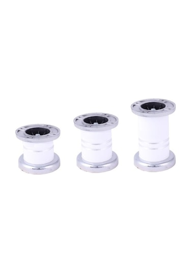 Mobaksaksesuar Uras Dekoratif Alüminyum Beyaz Ayak 6-8-10 Cm