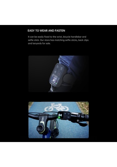 Singree Gopro Hero 10/9/8/7/6 İçin Kablosuz Akıllı Uzaktan Kumanda - 80m Menzil, 3 Saat Pil Ömrü, Su Geçirmez Siyah