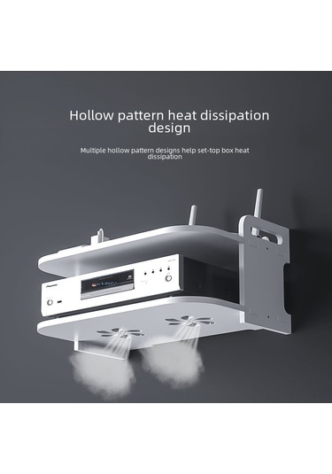 Teltree Duvar Montlu, Delme Yok, Bohça Üstlü, Projeksiyon Cihazı, Router, Set Top Box Depolama Kutusu - Oturma Odası Dolapı