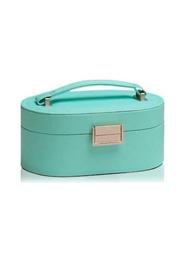 Fastbuy Çift Katmanlı Mücevher Kutusu - Seyahat Takı Saklama Kutusu Yeşil Antrasit-gri Antrasit - Gri