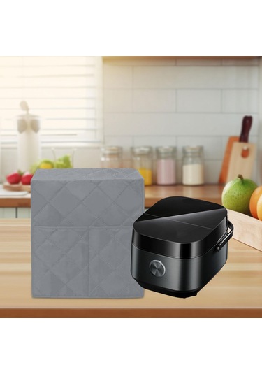 Homyl Kahve Yapma Makinesi Kapağı Yıkanabilir Su Geçirmez Gri