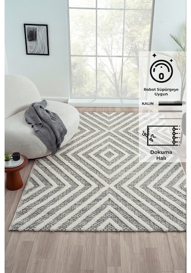 Konfor Halı Konfor Sevilla 5506 Bukle Yumuşak Örgü Modern Dokuma Halı