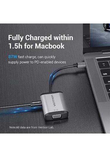 Vention 4'ü 1 Arada Tip C Hdmi Vga Çevirici Usb 3.0