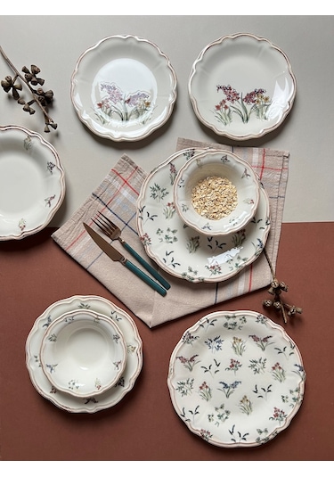 Porser Amber Yemek Takımı 6 Kişilik 24 Parça Fly24ykprs1056 Çok Renkli