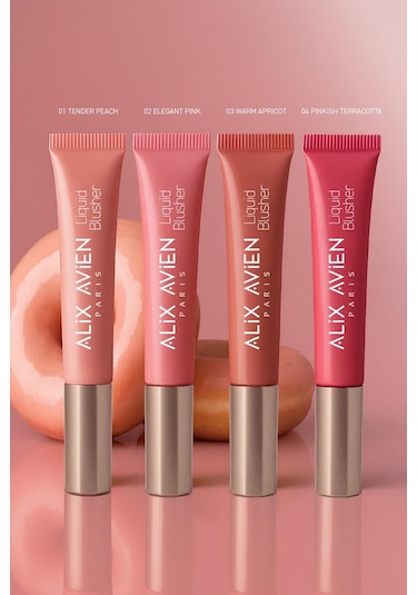 Alix Avien Yoğun Pigmentli E Vitaminli Mat Bitişli Kremsi Likit Allık - Liquid Blusher 06 Dried Rose