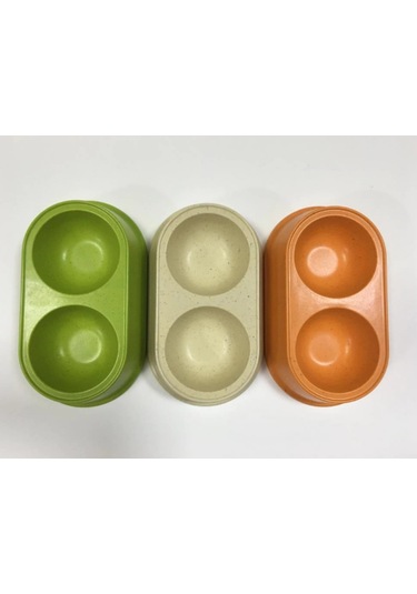 Bobo İkili Kedi Mama ve Su Kabı 2 x 150 ML Çok Renkli