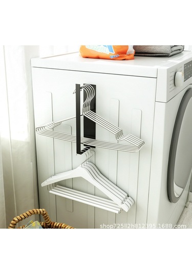 Hangfox Beyaz Küçük Boy Magneetik Çamaşır Makinesi Duvar Rakımı - Balkon Organizasyonu, Kolay Kurulum, Delik Açmadan Konforlu Saklama Beyaz
