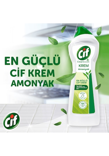Cif Krem Amonyaklı Yüzey Temizleyici 3 x 750 ML