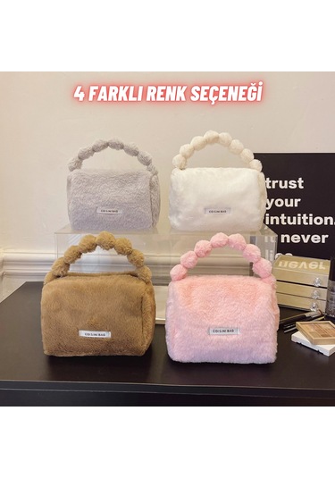 Dekohop Peluş Makyaj Çantası