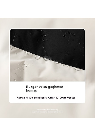 Edwardest Kadınlar İçin Kışlık Grafen Karışımlı Pamuklu Ceket Sıcak Ekmek Tarzı Ceket Beyaz