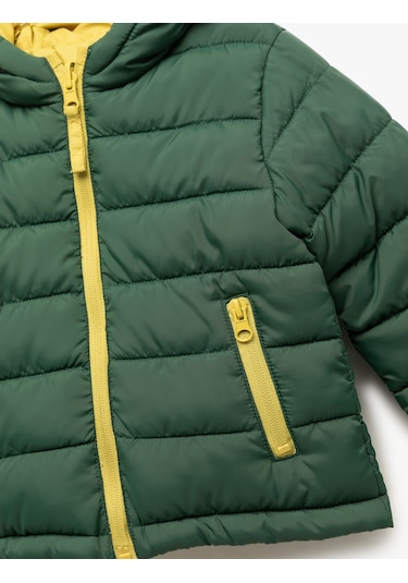 Koton Çift Taraflı Uzun Kollu Kapşonlu Ceket Yeşil 6wmb20010tw Yeşil