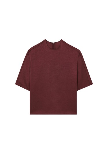 Vince Şık Saten Bluz Burgundy
