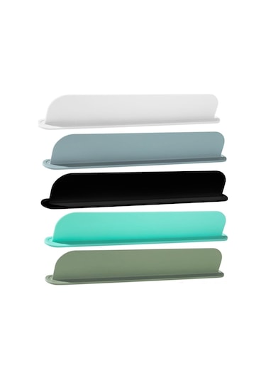 Ximistore9 Siyah Silikon Lavabo Su Sprey Engeli - Mutfak Ve Banyo İçin Dayanıklı Su Bariyeri, 49x5x8.5 Cm, Yıkama Makinesine Uygun, Kolay Temizlenir Siyah