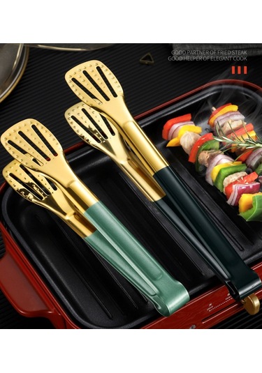 Youmex 2 Adet Çelik Mangal夹ı 23.5cm+28.5cm - Ahşap Kolu, Anti- Paslanmaz, Ev Ve Mangal İçin Et/atıştırmalık Tutucu Çok Renkli