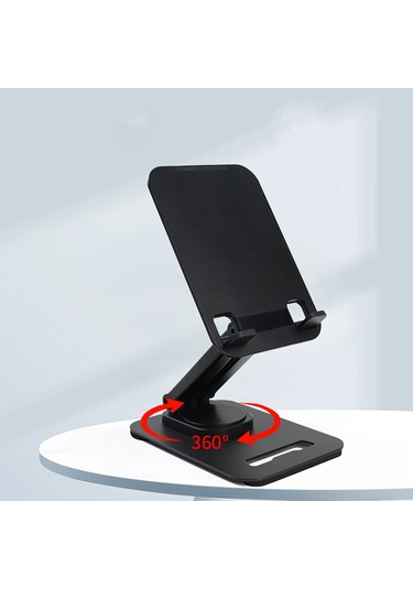 Jmary Mk-62 Ayarlanabilir Katlanabilir 360 Derece Dönebilen Telefon Ve Tablet Standı Siyah