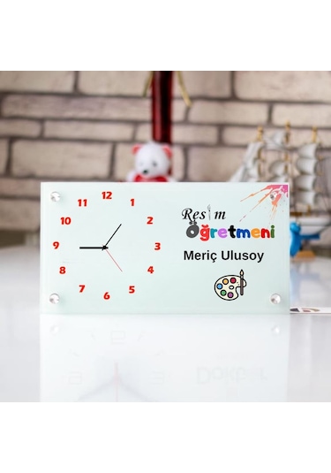 Ressamlara Özel Tasarımlı Masa Üstü Cam Saat