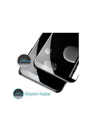 Bufalo Realme C15 Ekran Koruyucu 5D Temperli Cam Siyah