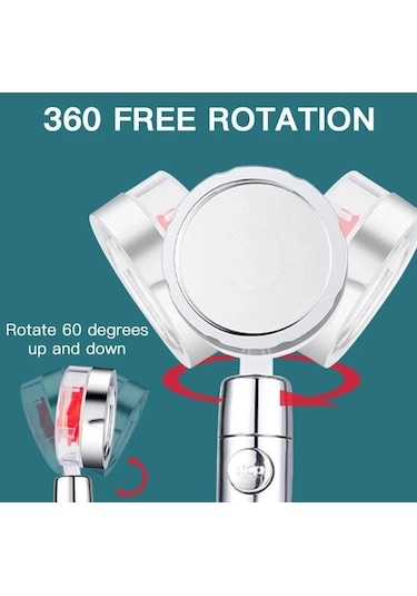 Jms Kırmızı Turboşarjlı Duş Başlığı Filtresi Yağış Duş Başlığı Su Tasarrufu Yüksek Basınçlı Duş Başlığı Banyo Yüksek Basınçlı Duş Başlığı