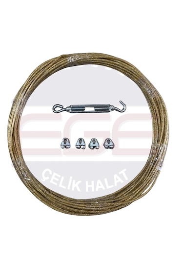 Çelik Çamaşır İpi Teli Seti Çamaşır Kurutmalık Pvc Kaplamalı Metal