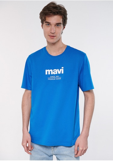 Mavi - Since 1991 Baskılı Mavi Tişört 066849-70913 Mavi