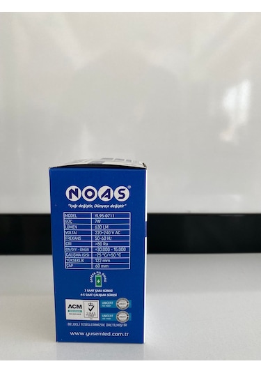 Noas Yl95-0711 7w 6500k Beyaz Şarjlı Ampul