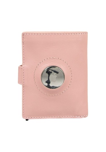 Palertag Deri Cüzdan, Apple Airtag Uyumlu Pembe Pembe