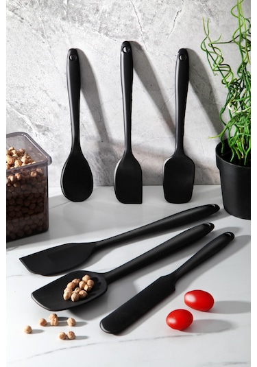 Balsa Isıya Dayanıklı Yanmaz Yapışmaz Silikon Mutfak Seti 6 Parça
