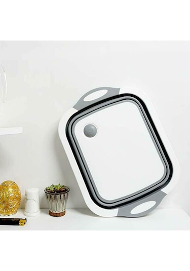 Buffer Katlanabilir Süzgeçli Kesme Tahtası ve Badya