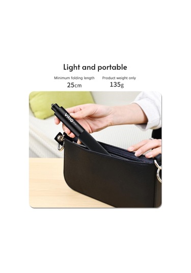 Vrıg Tp-13 53,5 İnç Selfie Çubuğu Alüminyum Alaşımlı 6 Bölümlü, 14 İnç Vida Ve Montaj Adaptörü