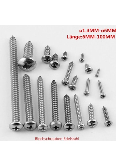 5-50 Adet Paslanmaz Çelik Phillips Çapraz Gömme Pan Başlığı Kendiliğinden Vuran Vidalar Ø1.4mm'den Ø6mm'ye, Uzunluk 3-100mm M4x60mm