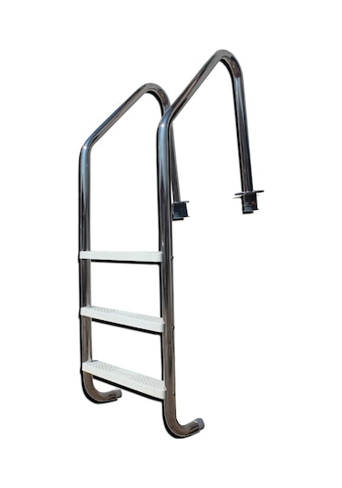 Paslanmaz 3 Basamaklı Havuz Merdiveni Standart Seri Aısı 304 Krom