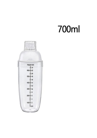Plastik Kokteyl Shaker El Shaker Bardak Terazili 350ml/530ml/700ml/1000ml Süt Çay Şarap İçecek Shaker Mikser Bar Aracı 700ml Şeffaf